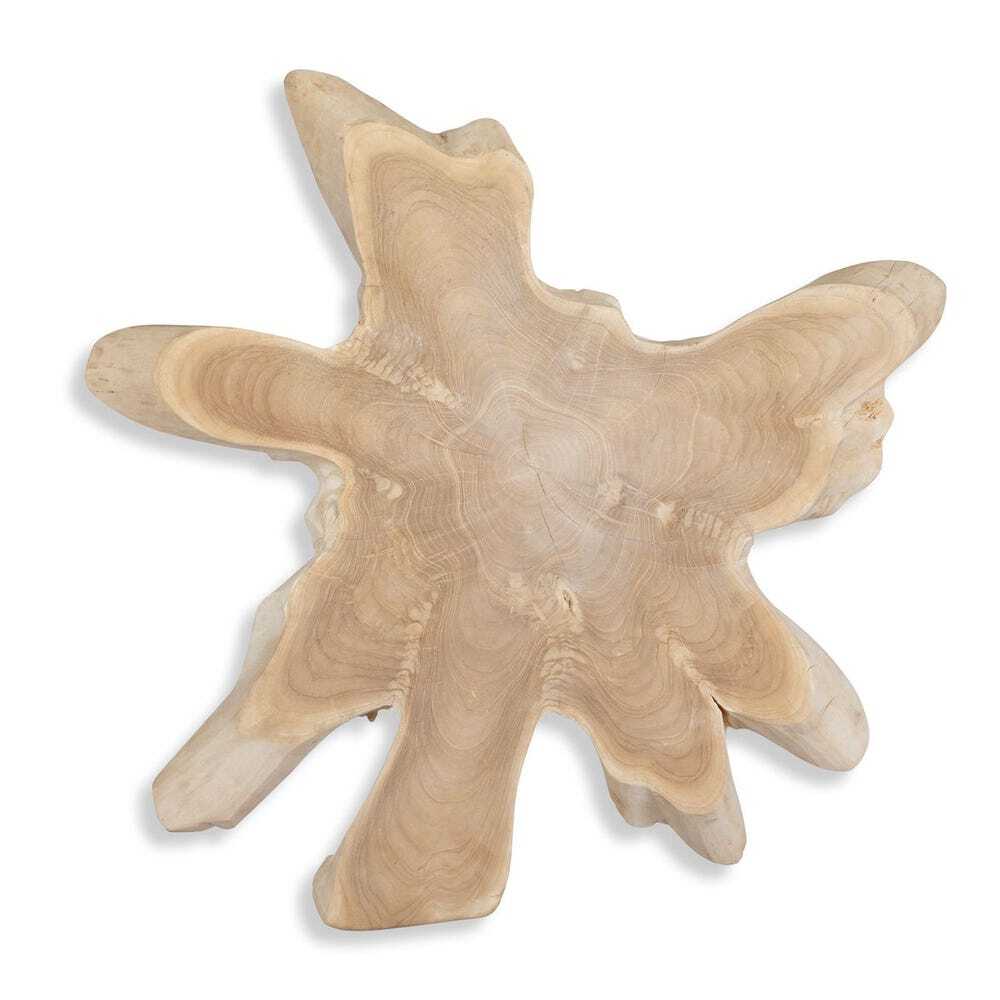 Star-shaped natural wood wall sculpture 