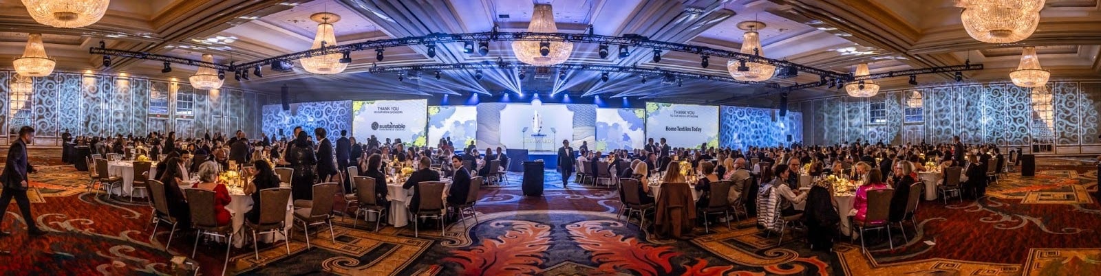 Uttermost Awards Ceremony in a banquet hall with stage